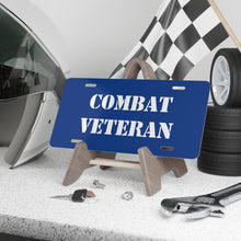 Load image into Gallery viewer, Combat Veteran Blue Vanity Plate