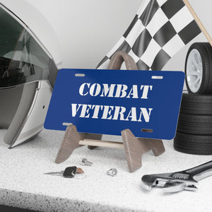 Combat Veteran Blue Vanity Plate