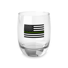 Load image into Gallery viewer, American Flag with Green Stripe Whiskey Glass