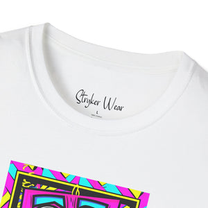 Neon Funky Face Pop Art | Unisex Softstyle T-Shirt