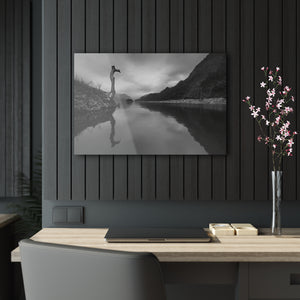 On the River Black & White Acrylic Prints