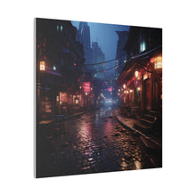 Load image into Gallery viewer, City Alley at Night Wall Art | Matte Canvas