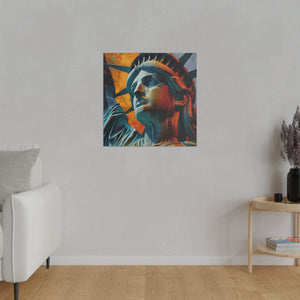 Lady Liberty Wall Art | Square Matte Canvas