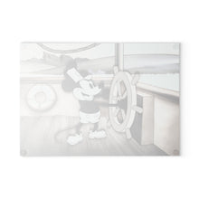 Load image into Gallery viewer, Steamboat Willie Glass Cutting Board