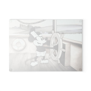 Steamboat Willie Glass Cutting Board