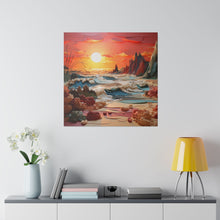 Load image into Gallery viewer, Paper Beach Wall Art | Square Matte Canvas