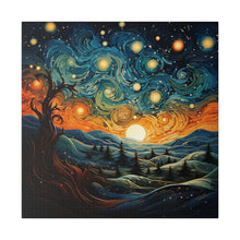 Load image into Gallery viewer, Swirling Stars Wall Art | Square Matte Canvas