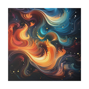 Cosmic Swirls Wall Art | Square Matte Canvas