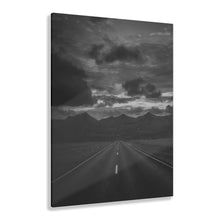 Load image into Gallery viewer, Desert Highway at Sunset Black &amp; White Acrylic Prints