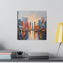 Load image into Gallery viewer, Painted City Wall Art | Square Matte Canvas