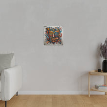 Load image into Gallery viewer, Abstract Colorful Tribal Wall Art | Square Matte Canvas