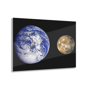 Earth - Mars Comparison Acrylic Prints