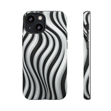 Load image into Gallery viewer, Funky Lines Black and White | iPhone, Samsung Galaxy, and Google Pixel Tough Cases