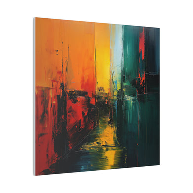Abstract Hallway Wall Art | Square Matte Canvas