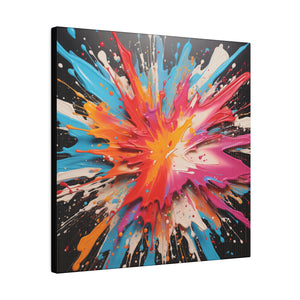 Splashed Paint Pop Wall Art | Square Matte Canvas