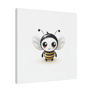 Cute Bumble Bee Wall Art | Square Matte Canvas