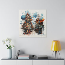 Load image into Gallery viewer, Abstract Village | Square Matte Canvas