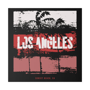 L.A. Red Wall Art | Square Matte Canvas