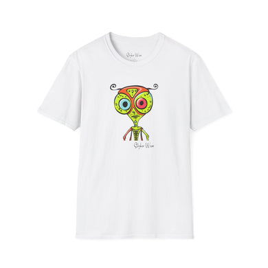 Funky Abstract Alien Sketch | Unisex Softstyle T-Shirt