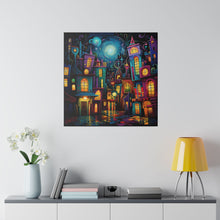 Load image into Gallery viewer, Neon Town Wall Art | Square Matte Canvas