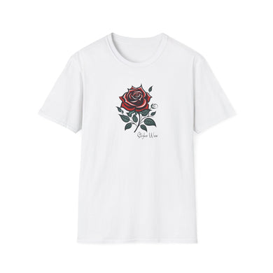 Vintage Tattoo Rose | Unisex Softstyle T-Shirt