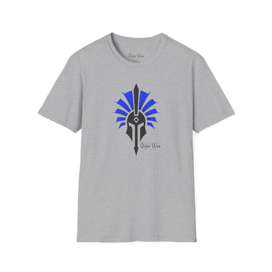 Warrior Helmet Blue 2 | Unisex Softstyle T-Shirt