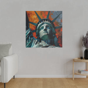 Lady Liberty 2 Wall Art | Square Matte Canvas