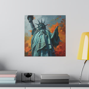 Statue of Liberty Wall Art | Square Matte Canvas