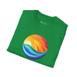 Colorful Sunset Minimalist Art | Unisex Softstyle T-Shirt