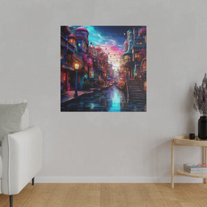 Magic Canal Street Wall Art | Matte Canvas