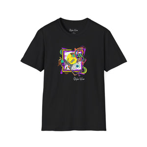 Abstract Retro 90s Mashup Pop Art | Unisex Softstyle T-Shirt