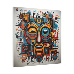 Abstract Colorful Tribal Wall Art | Square Matte Canvas