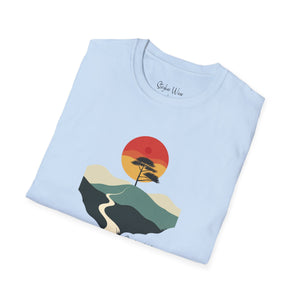 Sunset on the Savanna Minimalist Art | Unisex Softstyle T-Shirt