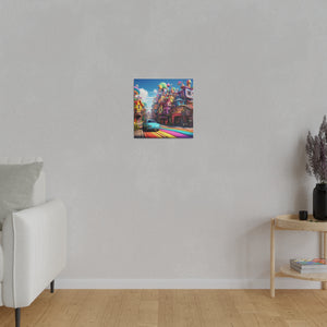 Fantasy Town Wall Art | Square Matte Canvas