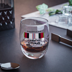 Afghanistan War Combat Veteran Whiskey Glass