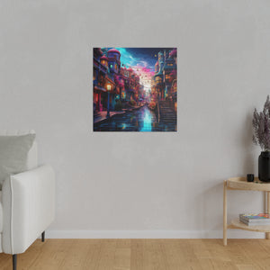 Magic Canal Street Wall Art | Matte Canvas