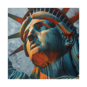 Lady Liberty 3 Wall Art | Square Matte Canvas