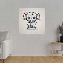 Load image into Gallery viewer, Happy Elephant Wall Art | Square Matte Canvas