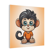 Load image into Gallery viewer, Kid Monkey Wall Art | Square Matte Canvas