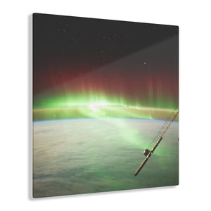 View of Auroras Over Earth From Space Acrylic Prints