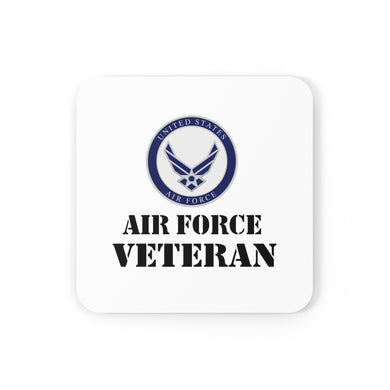 U.S. Air Force Veteran Corkwood Coaster Set