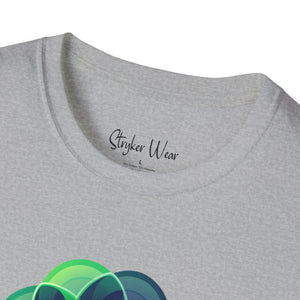 Minimalist Spiral Leaves Art | Unisex Softstyle T-Shirt