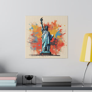 Lady Liberty Pop Wall Art | Square Matte Canvas