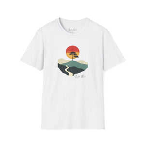 Sunset on the Savanna Minimalist Art | Unisex Softstyle T-Shirt