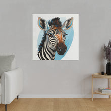 Load image into Gallery viewer, Zebra Wall Art | Square Matte Canvas