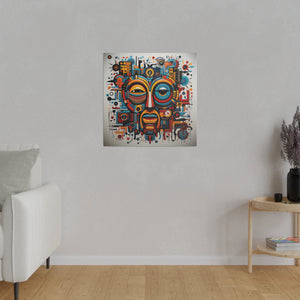 Abstract Colorful Tribal Wall Art | Square Matte Canvas