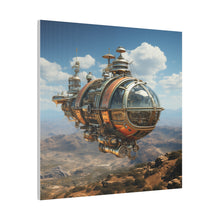 Load image into Gallery viewer, Steampunk Airship Wall Art | Square Matte Canvas