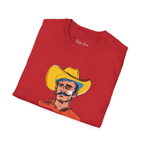 Retro Cowboy Sketch | Unisex Softstyle T-Shirt