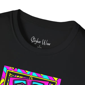 Neon Funky Face Pop Art | Unisex Softstyle T-Shirt