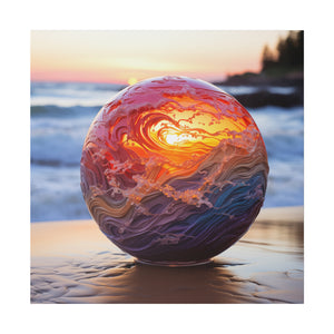 Beach in a Ball Wall Art | Square Matte Canvas